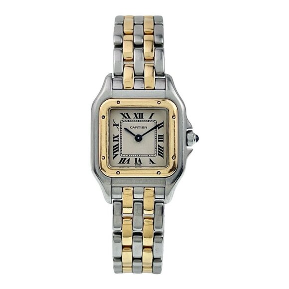 Cartier Panthere Gold & Steel Silver Dial 22mm Quartz Women’s Watch W25029B6 - Picture 1 of 9